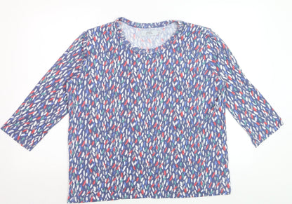Honor Millburn Womens Multicoloured 3/4 Sleeve Jersey T-Shirt Size L