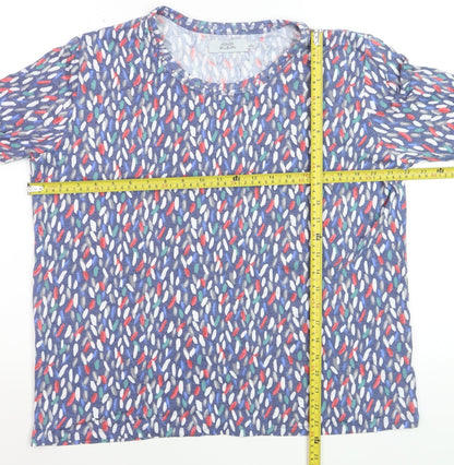 Honor Millburn Womens Multicoloured 3/4 Sleeve Jersey T-Shirt Size L