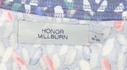 Honor Millburn Womens Multicoloured 3/4 Sleeve Jersey T-Shirt Size L