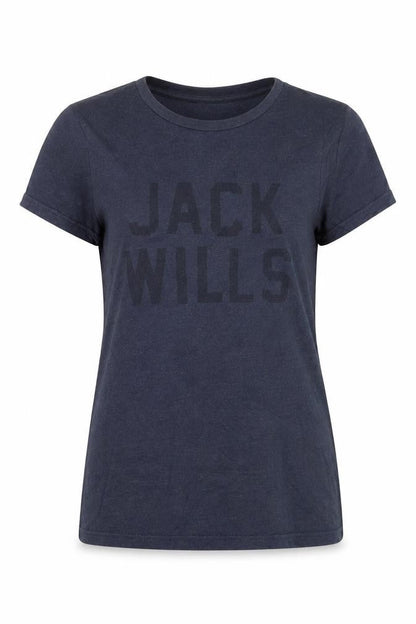 Jack Wills Women's Blue Cotton Blend T-Shirt Size 12
