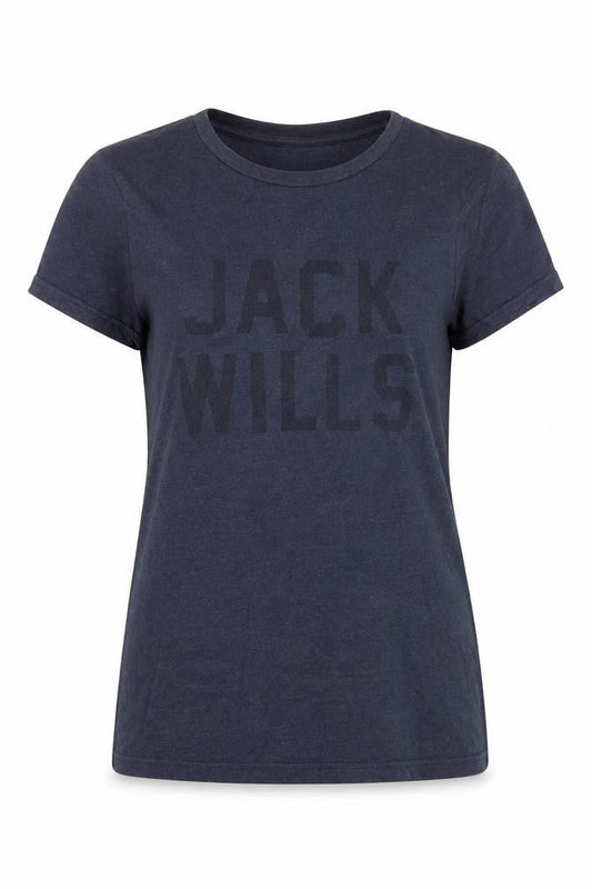Jack Wills Women's Blue Cotton Blend T-Shirt Size 12