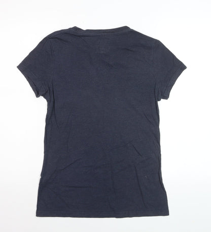 Jack Wills Women's Blue Cotton Blend T-Shirt Size 12