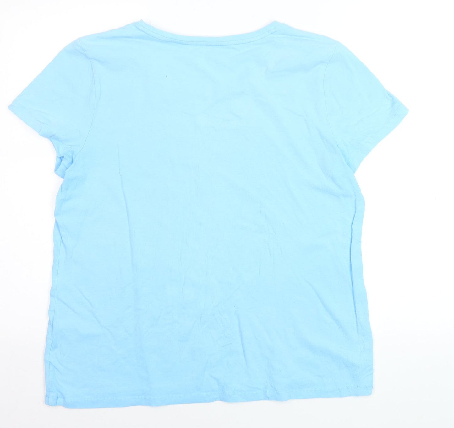 Zenergy by Chico's Women's Blue Short Sleeve T-Shirt Size L