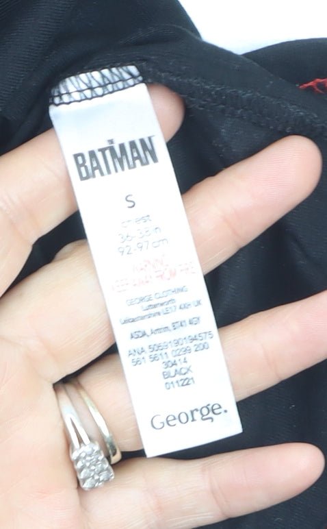 George Boys Black The Batman Graphic T-Shirt Size S Short Sleeve