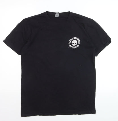 Next Level Men’s Black Skull Crusher Coffee Club Graphic T-Shirt M
