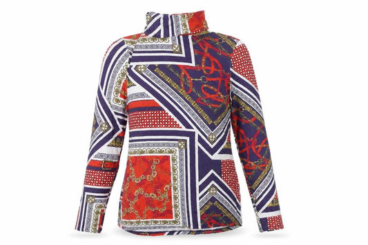 River Island Womens Multicoloured Size 12 Long Sleeve High Neck Top