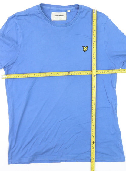 Lyle & Scott Men's Blue Organic Cotton Crew Neck T-Shirt Size L
