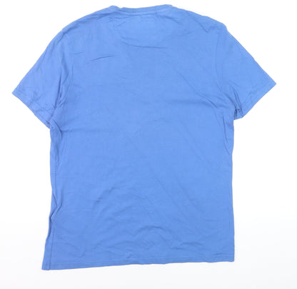 Lyle & Scott Men's Blue Organic Cotton Crew Neck T-Shirt Size L
