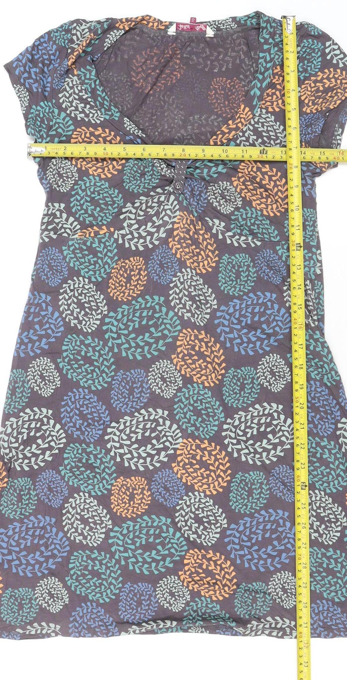 White Stuff Women's Multicoloured Floral A-Line Dress Size 10