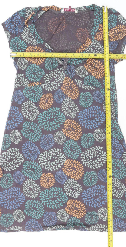 White Stuff Women's Multicoloured Floral A-Line Dress Size 10