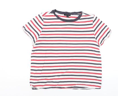 Topshop Womens Multicoloured Striped Ringer T-Shirt Size 12