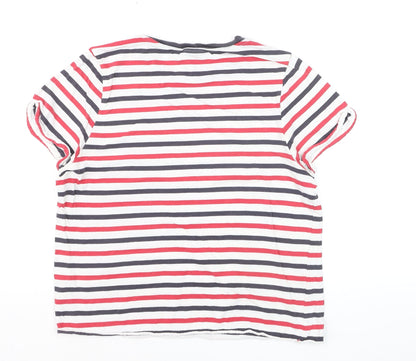Topshop Womens Multicoloured Striped Ringer T-Shirt Size 12