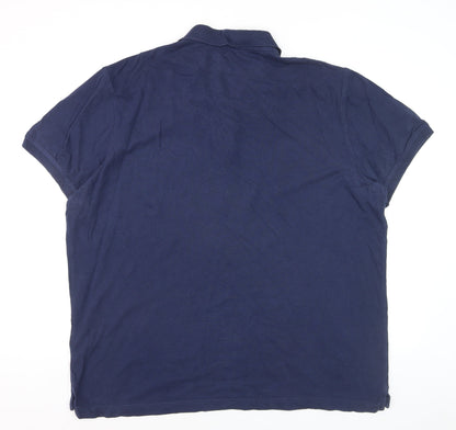 Levi's Men's Blue 2XL Cotton Short Sleeve Polo Shirt