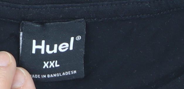 Mens UK Size 2XL Huel Black  T-Shirt