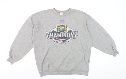 Lee Heavyweight Men's Grey L Super Bowl XXXVIII Champions Sweatshirt