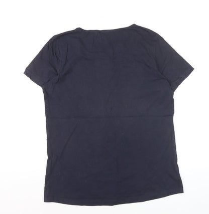Mountain Warehouse Women’s Blue Cotton Crew Neck T-Shirt Size 14
