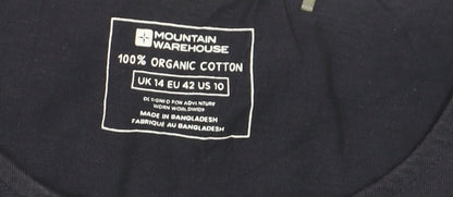 Mountain Warehouse Women’s Blue Cotton Crew Neck T-Shirt Size 14
