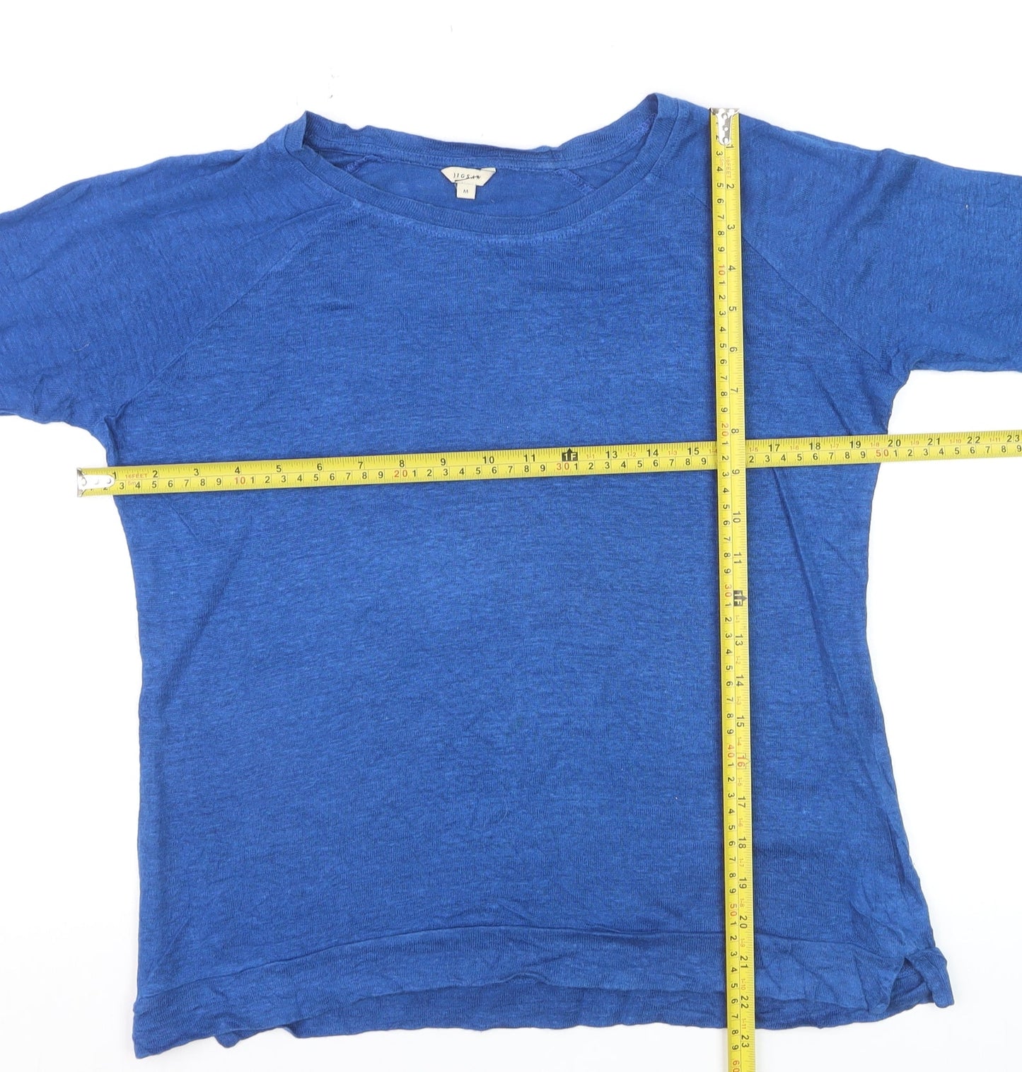 Jigsaw Women’s Blue 3/4 Sleeve Cotton Jersey T-Shirt M