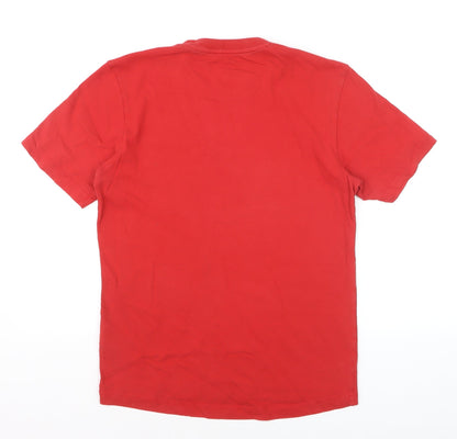Adidas Men's Red Performance Essentials Logo T-Shirt Size S