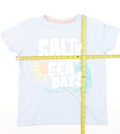 FatFace Girls Blue Graphic 'Salty Sea Days' T-Shirt 11-12 Years