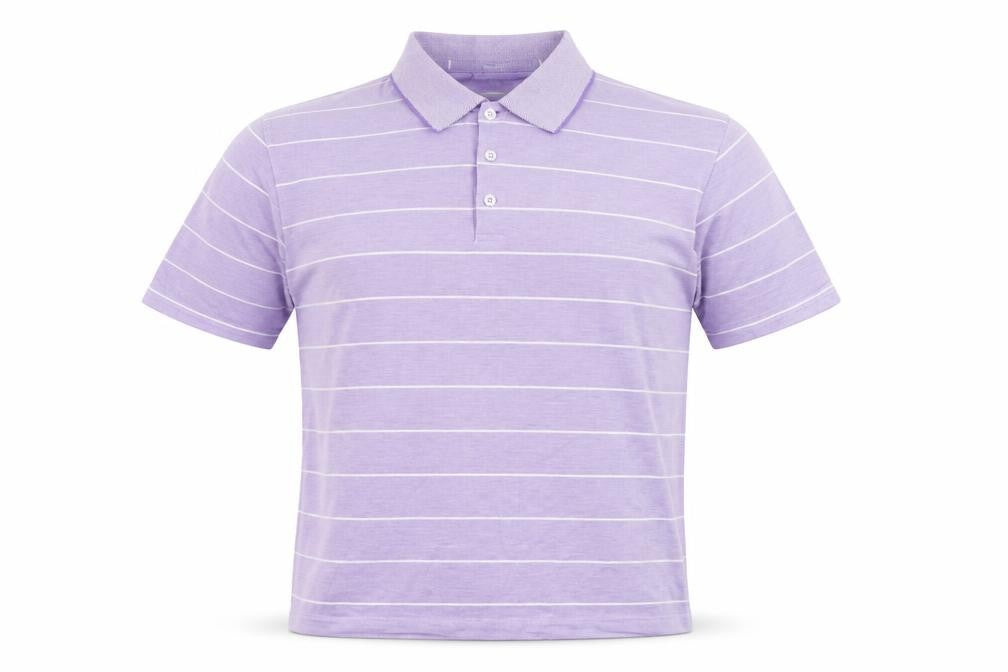 Southbay Men’s Purple Striped Polo Shirt Size L 44/46 Cotton Blend