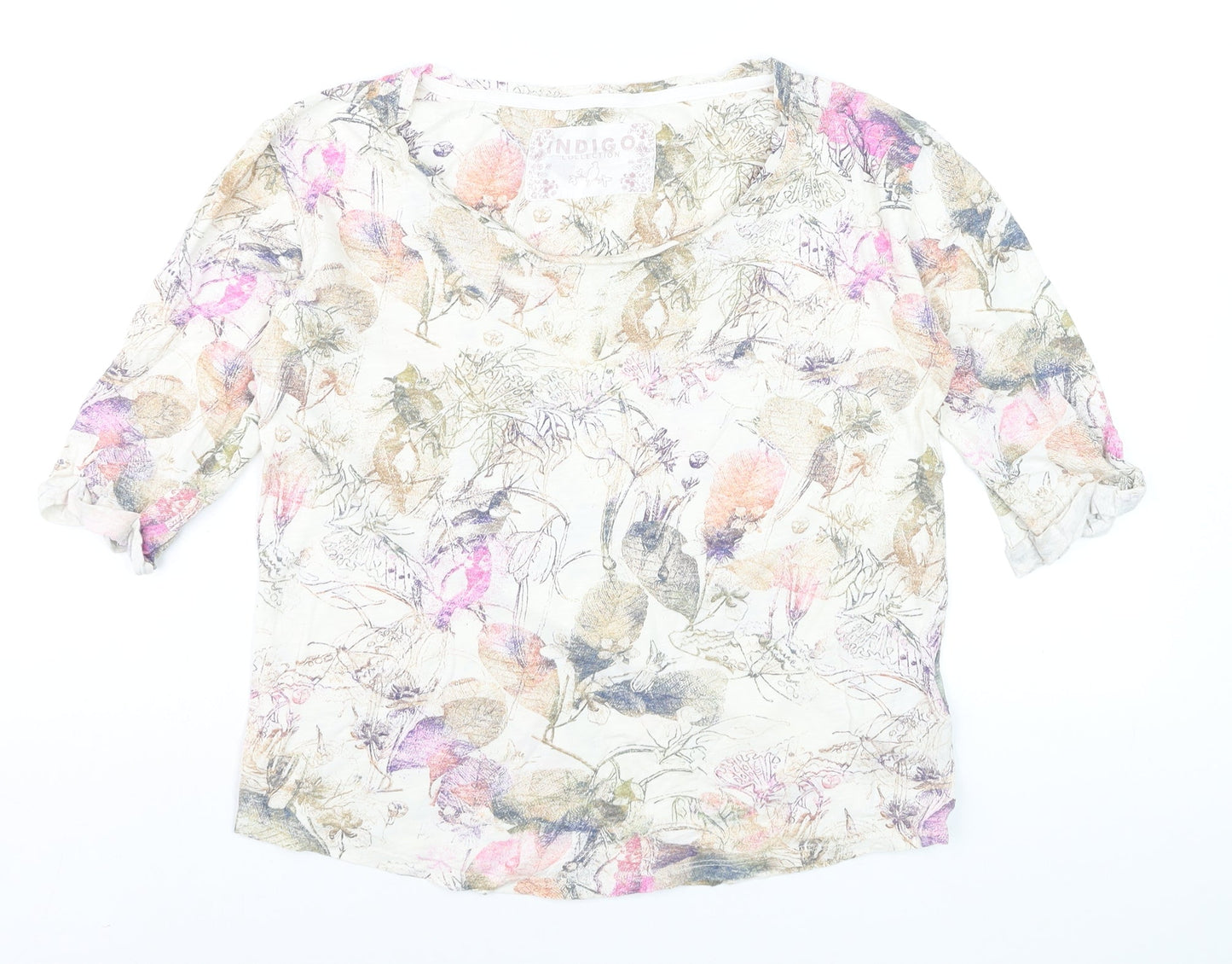 Marks and Spencer Women’s Multicoloured Floral Cotton Blouse Size 10