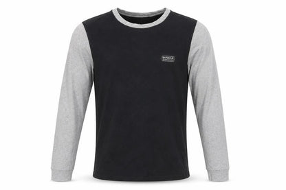 Barbour International Men's Black Grey Long Sleeve Cotton Top S