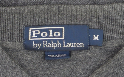 Ralph Lauren Men’s Grey Long Sleeve Cotton Polo Shirt Size M