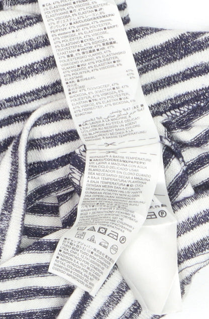 GAP Women’s Blue White Striped T-Shirt Dress Size S Knit Casual