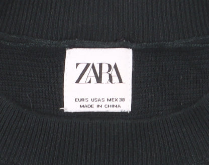 ZARA Men Black S Knit Crew Neck Long Sleeve Pullover Jumper