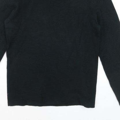ZARA Men Black S Knit Crew Neck Long Sleeve Pullover Jumper