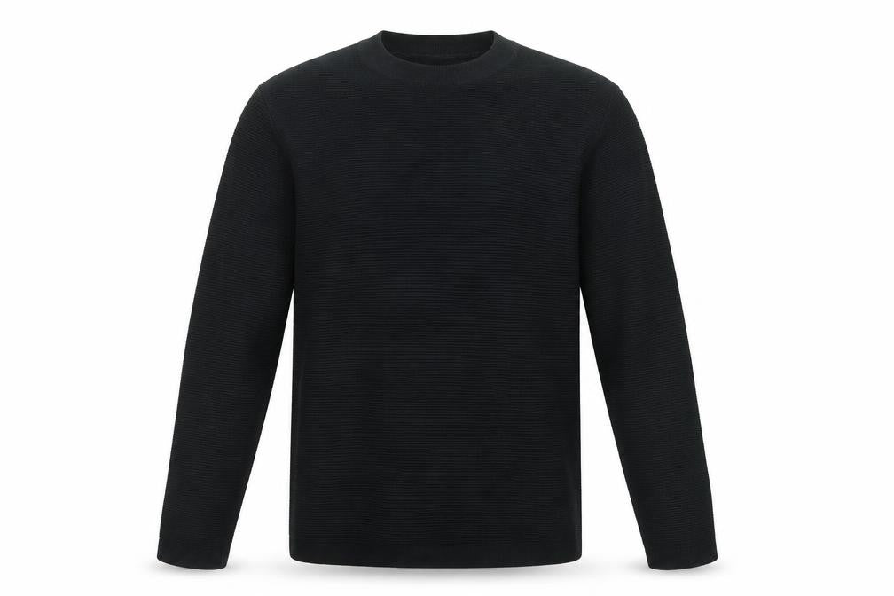 ZARA Men Black S Knit Crew Neck Long Sleeve Pullover Jumper