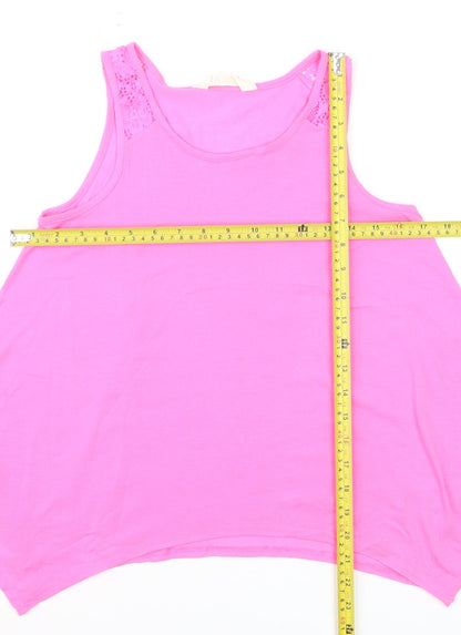 H&M Teens Pink Sleeveless Tank Top Size 12 Relaxed Fit