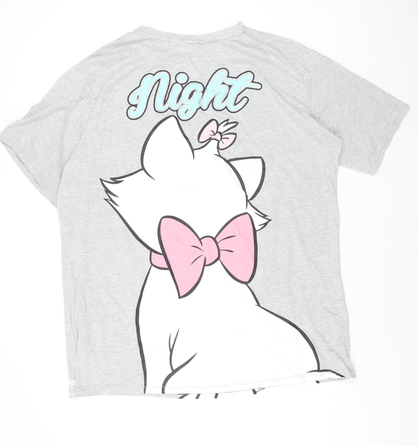 Disney Women Grey Marie Cat Nightshirt XL T-Shirt Style