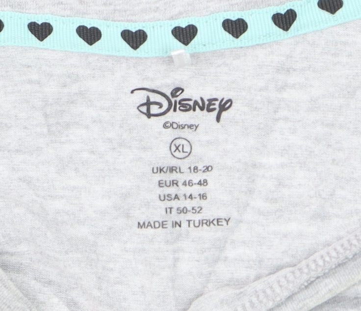 Disney Women Grey Marie Cat Nightshirt XL T-Shirt Style