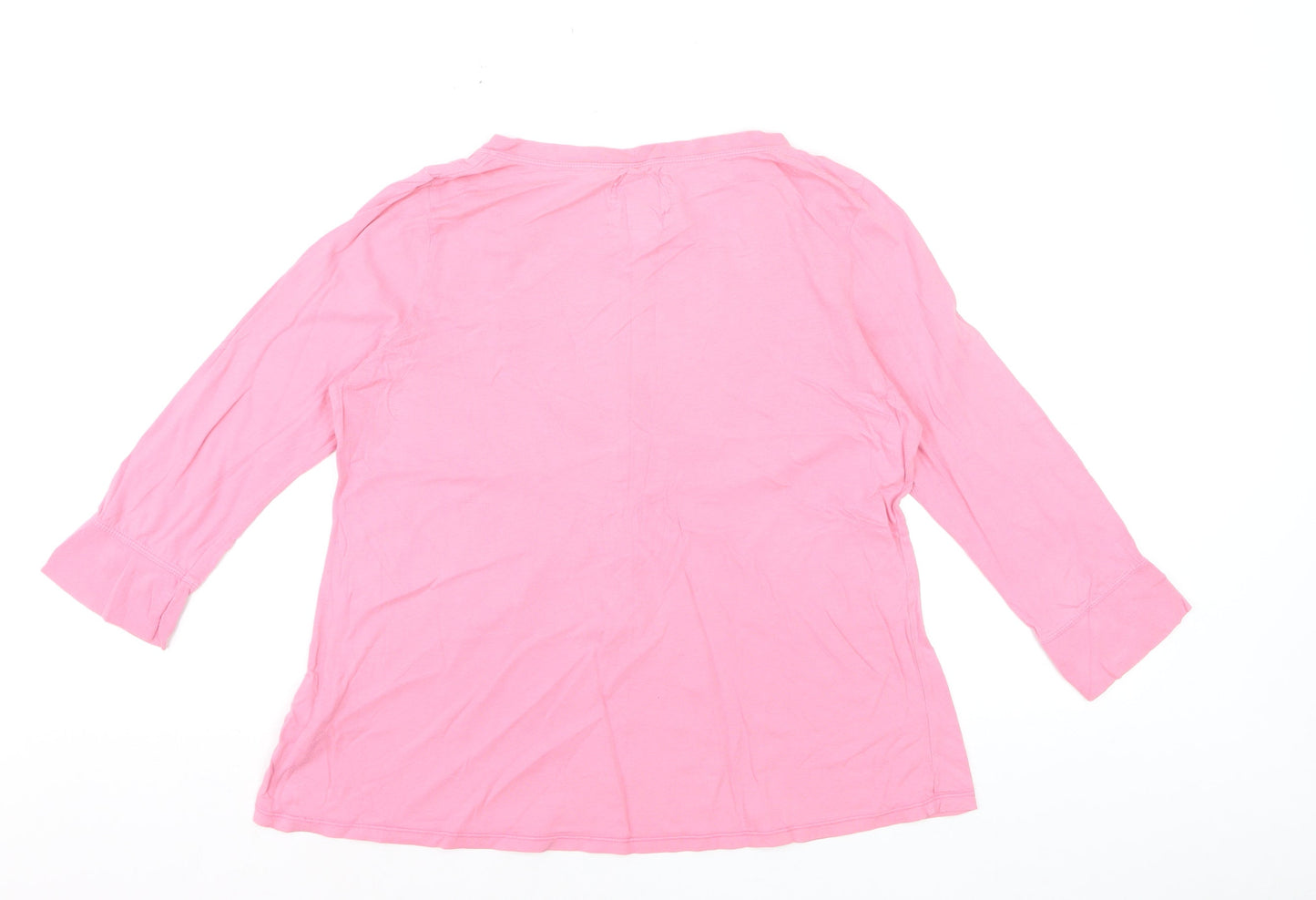 Jack Wills Women’s Pink 3/4 Sleeve Tunic Blouse Size 12 Cotton