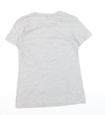 Adidas Womens Grey Amplifier Tee Short Sleeve T-Shirt Size S