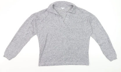 Dunelm Women's Grey Long Sleeve Pullover Sweatshirt UK 12 Classic Fit