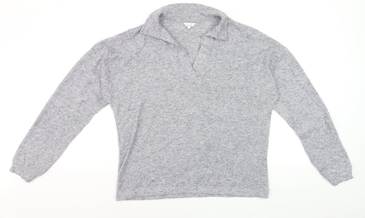 Dunelm Women's Grey Long Sleeve Pullover Sweatshirt UK 12 Classic Fit