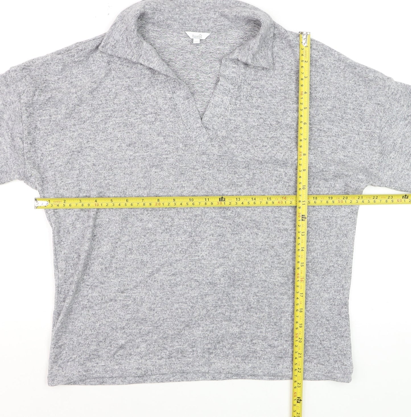 Dunelm Women's Grey Long Sleeve Pullover Sweatshirt UK 12 Classic Fit