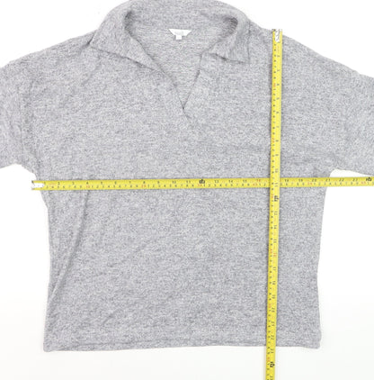 Dunelm Women's Grey Long Sleeve Pullover Sweatshirt UK 12 Classic Fit