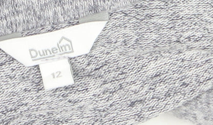 Dunelm Women's Grey Long Sleeve Pullover Sweatshirt UK 12 Classic Fit
