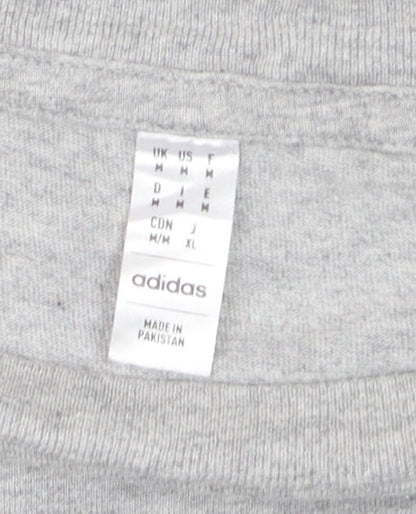 Adidas Men’s Grey Short Sleeve Crew Neck Regular Fit Sports T-Shirt M