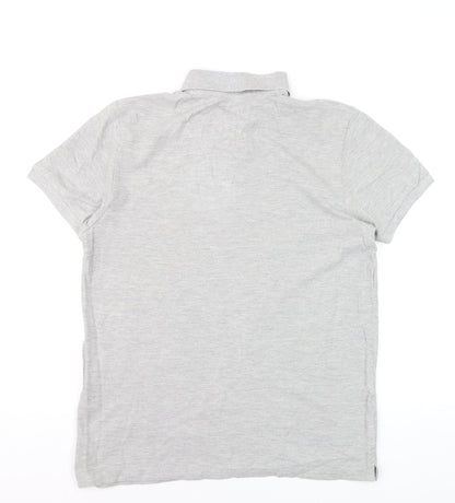 Ben Sherman Men's Grey Heritage Short Sleeve Cotton Polo Shirt M