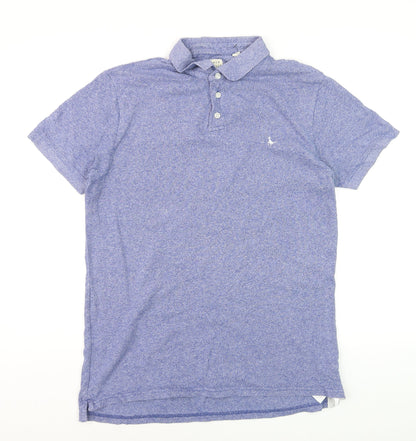 Jack Wills Men's Blue Cotton Short Sleeve Polo Shirt M