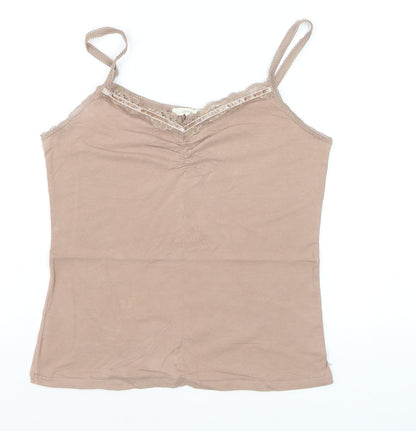 White Stuff Women's Beige Camisole Vest Top Size 12 Cotton Blend