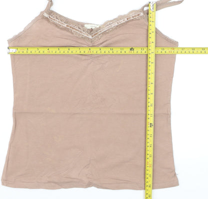 White Stuff Women's Beige Camisole Vest Top Size 12 Cotton Blend