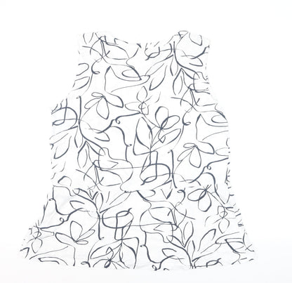 Seasalt Cornwall Women’s White Floral Cotton Sleeveless Tank Top L