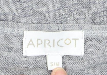 Apricot Women’s Grey Floral Zip Tunic Blouse S Relaxed Fit