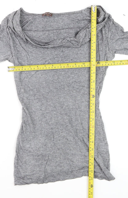 Phase Eight Women’s Grey Cowl Neck Long Sleeve Jersey Top Size L